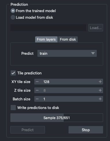Prediction settings
